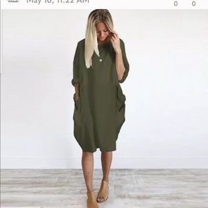 Loose Fit Oversized Harem Dress Stretchy